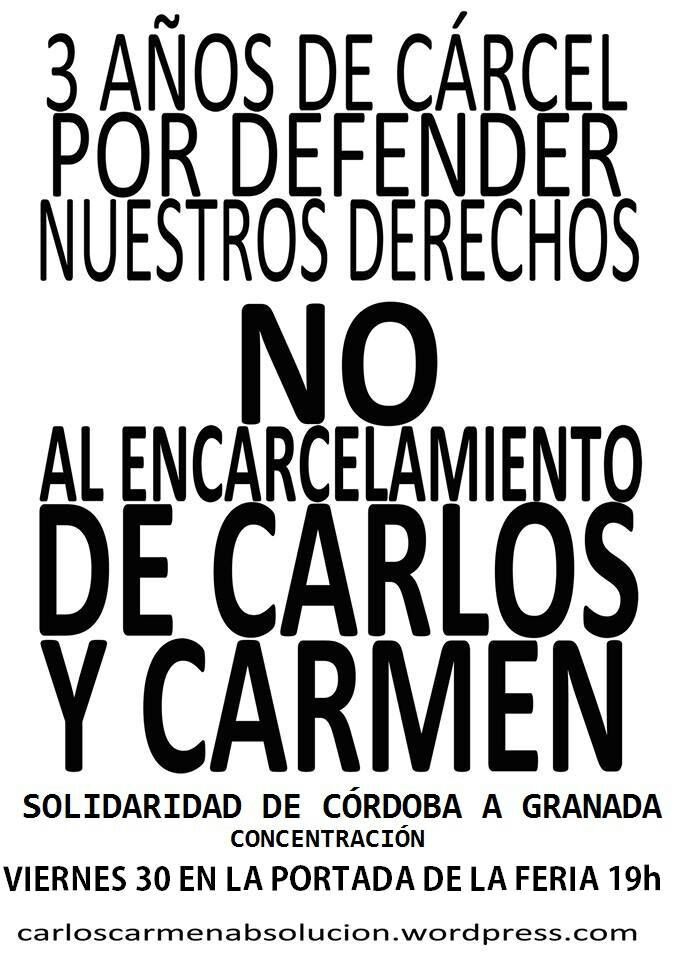 Solidaridad con Carmen y Carlos