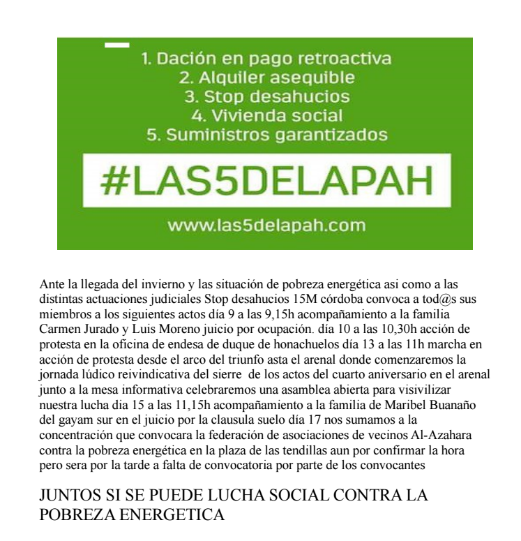 PRÓXIMAS ACCIONES DIC.2015