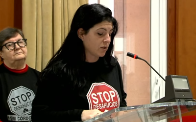 Intervenimos en el Pleno del Ayuntamiento para que éste inste al gobierno a prorrogar la moratoria antidesahucios